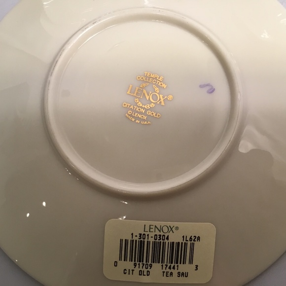 LENOX TEMPLE COLLECTION CITATION GOLD 5 PIECES DINNERWARE - Picture 5 of 6